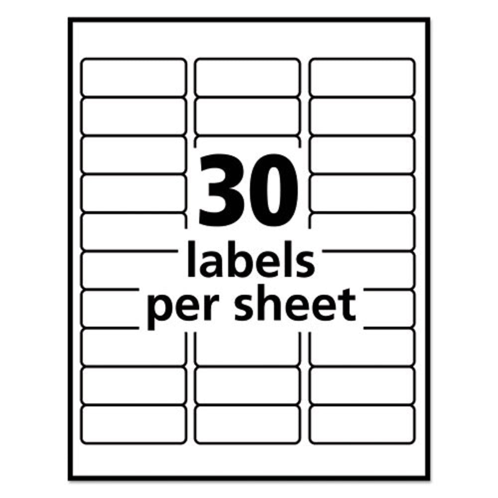 REMOVABLE MULTI-USE LABELS - INKJET/LASER PRINTERS - WHITE