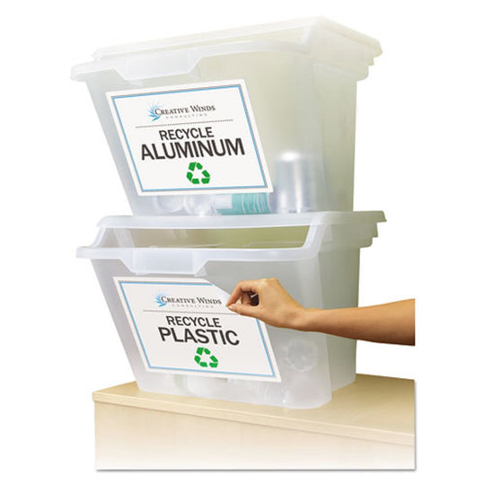 REMOVABLE MULTI-USE LABELS, INKJET/LASER PRINTER - WHITE