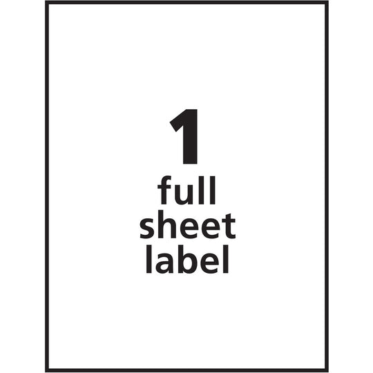 REMOVABLE MULTI-USE LABELS, INKJET/LASER PRINTER - WHITE