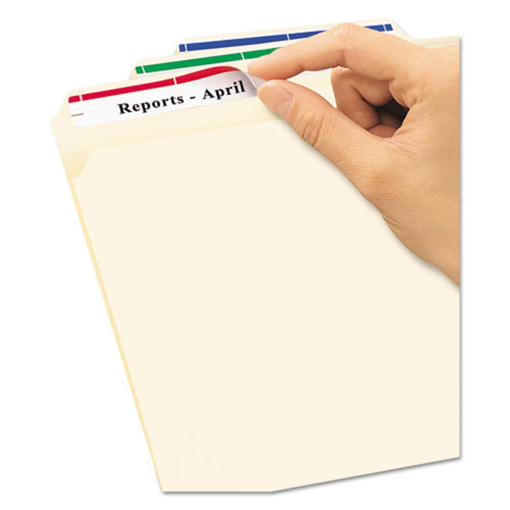 REMOVABLE FILE FOLDER LABELS W/ SURE FEED TECHNOLOGY - WHITE