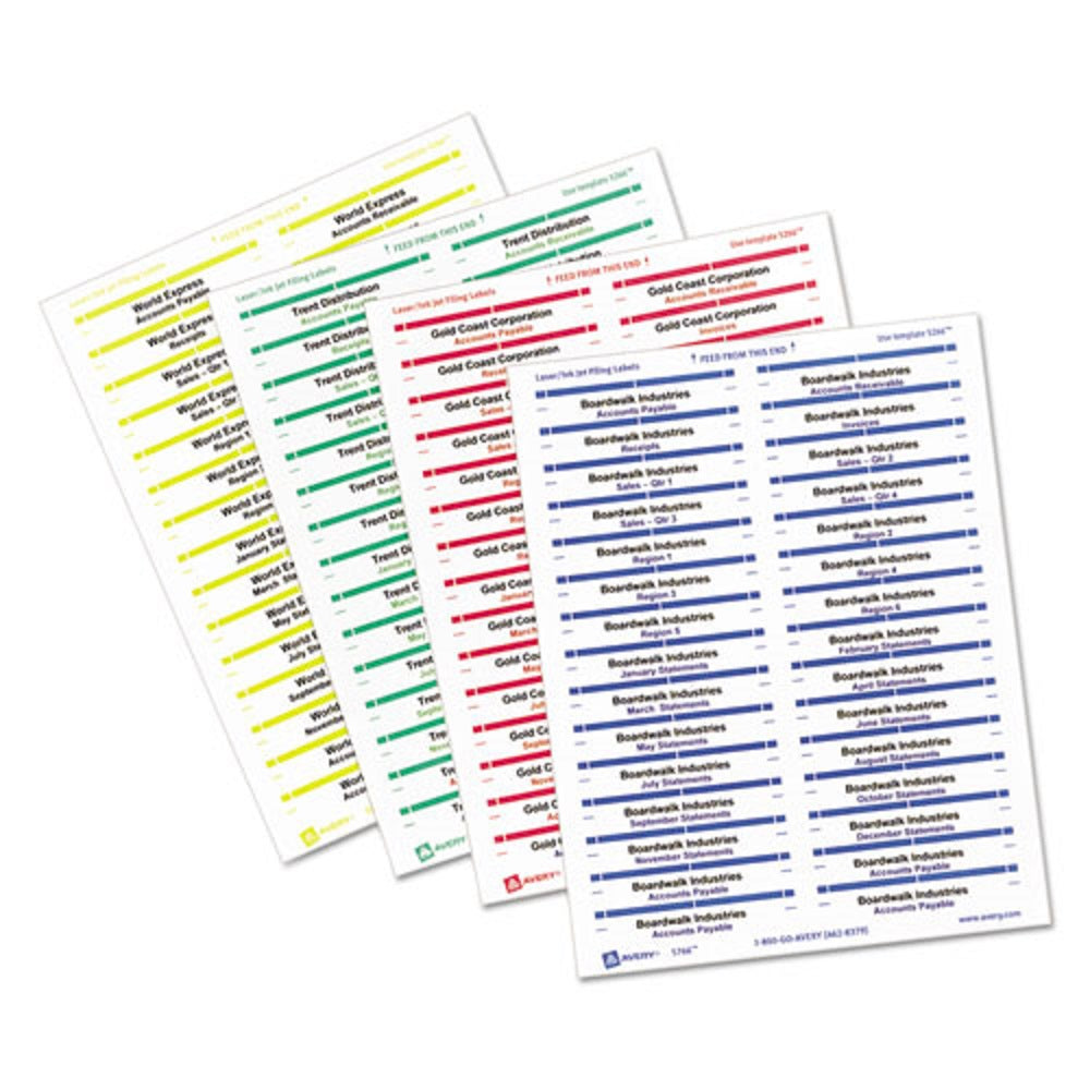 REMOVABLE FILE FOLDER LABELS W/ SURE FEED TECHNOLOGY - WHITE