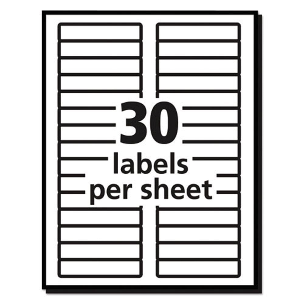 REMOVABLE FILE FOLDER LABELS W/ SURE FEED TECHNOLOGY - WHITE