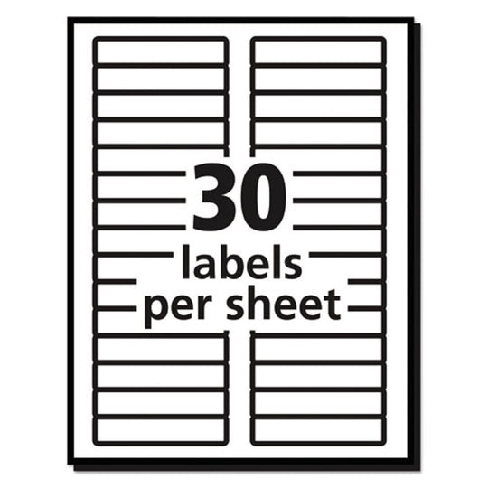 REMOVABLE FILE FOLDER LABELS W/ SURE FEED TECHNOLOGY - WHITE