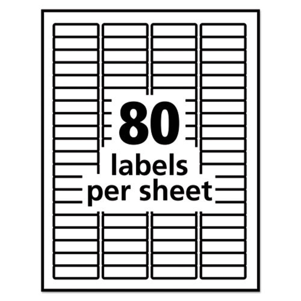 REMOVABLE MULTI-USE LABELS, INKJET/LASER PRINTERS - WHITE