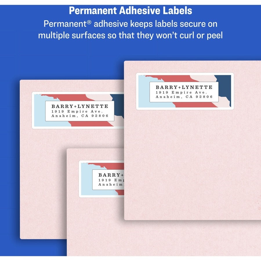 EASY PEEL MAILING LABELS W/ SURE FEED TECHNOLOGY, INKJET/LASER PRINTERS - GLOSSY CLEAR