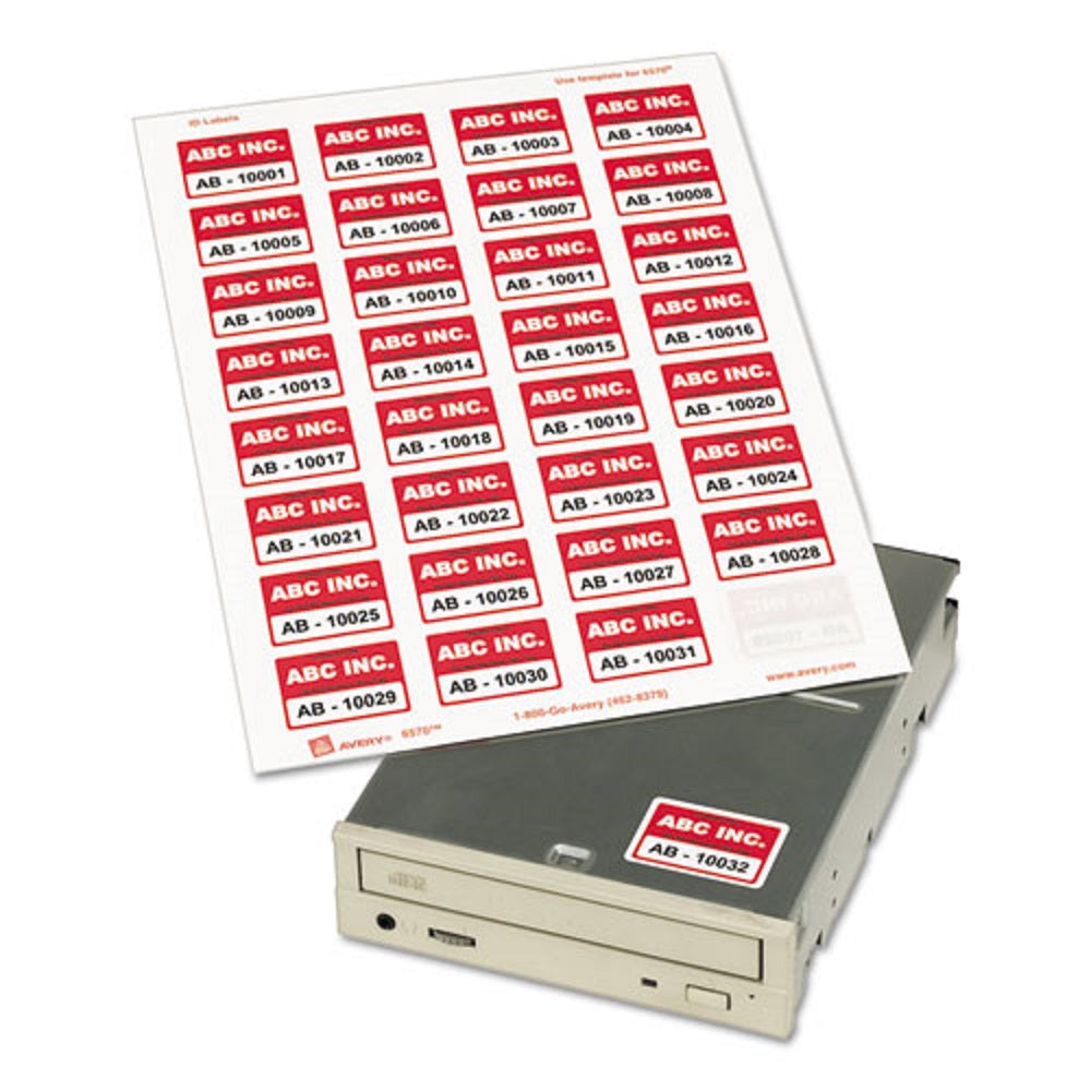 PERMANENT ID LABELS W/ SURE FEED TECHNOLOGY, INKJET/ LASER PRINTERS - WHITE