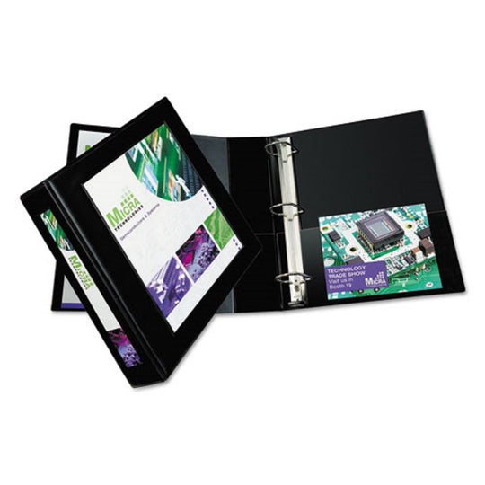 FRAMED VIEW HEAVY DUTY BINDERS, 3 RINGS - BLACK