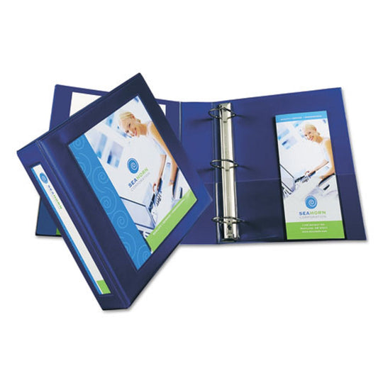 FRAMED VIEW HEAVY DUTY BINDERS - NAVY BLUE