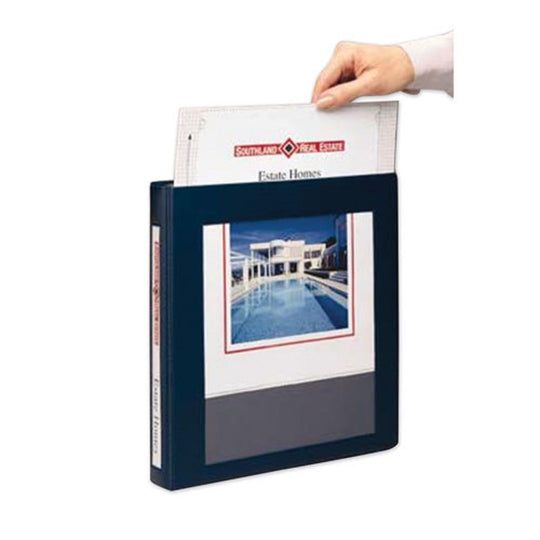 FRAMED VIEW HEAVY DUTY BINDERS - NAVY BLUE