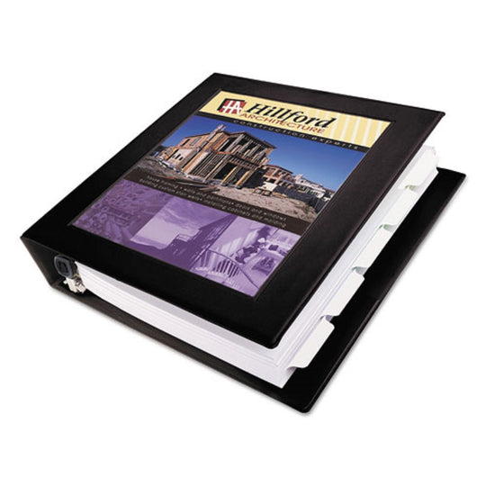 FRAMED VIEW HEAVY DUTY BINDERS, 3 RINGS - BLACK