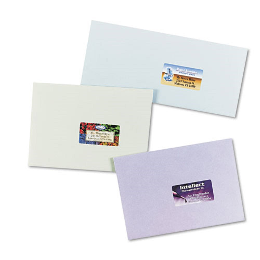 VIBRANT LASER COLOR-PRINT LABELS W/ SURE FEED - WHITE