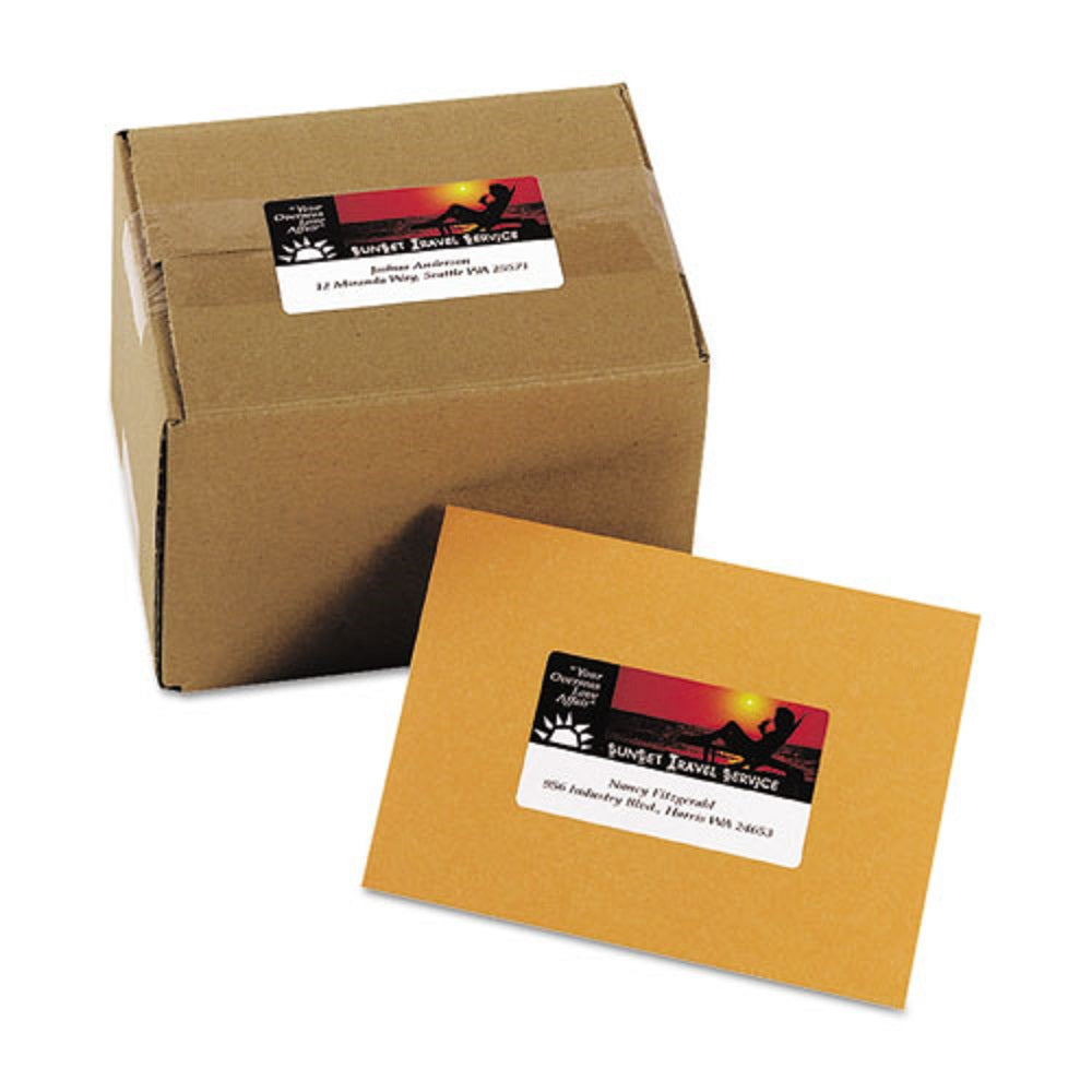 VIBRANT LASER COLOR-PRINT LABELS W/ SURE FEED - WHITE