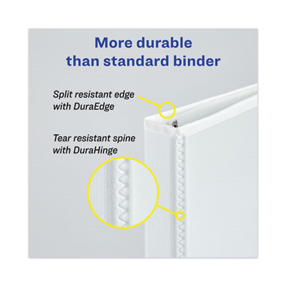 HEAVY DUTY VIEW BINDERS, 3 RING - WHITE