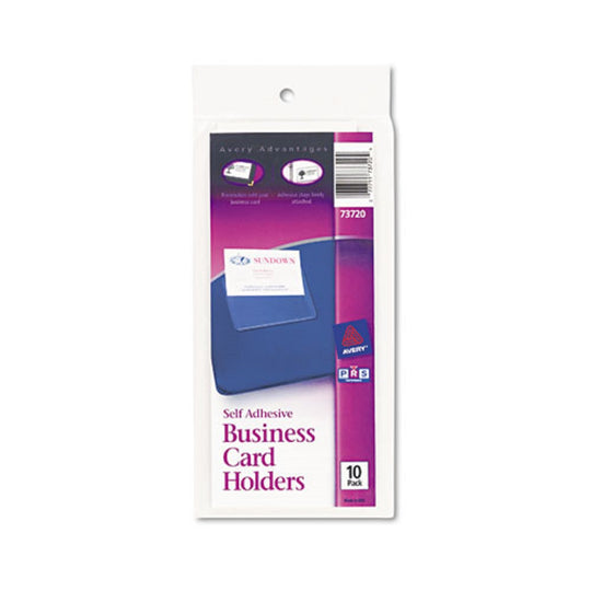 SELF-ADHESIVE BUSINESS CARD HOLDERS - TOP-LOADING