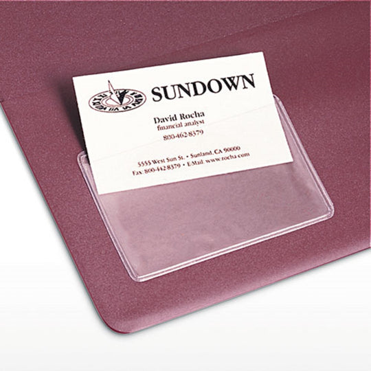 SELF-ADHESIVE BUSINESS CARD HOLDERS - TOP-LOADING