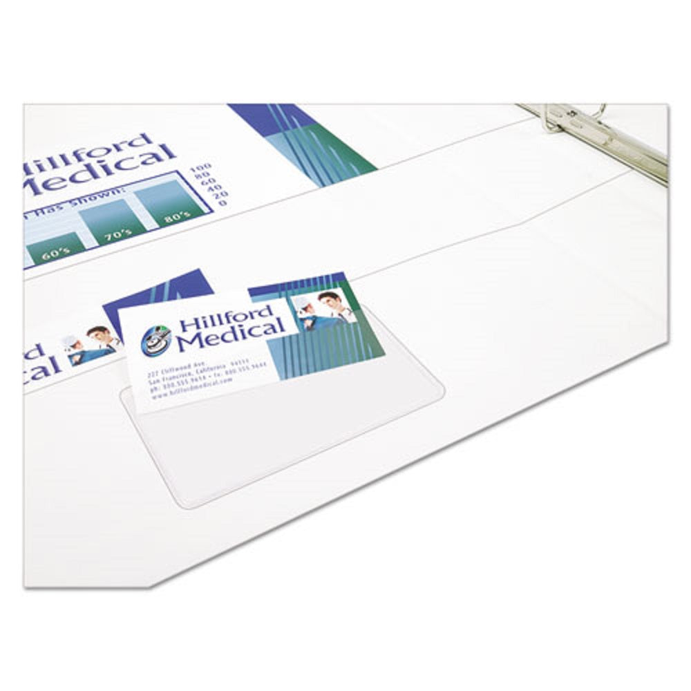 SELF-ADHESIVE BUSINESS CARD HOLDERS - TOP-LOADING