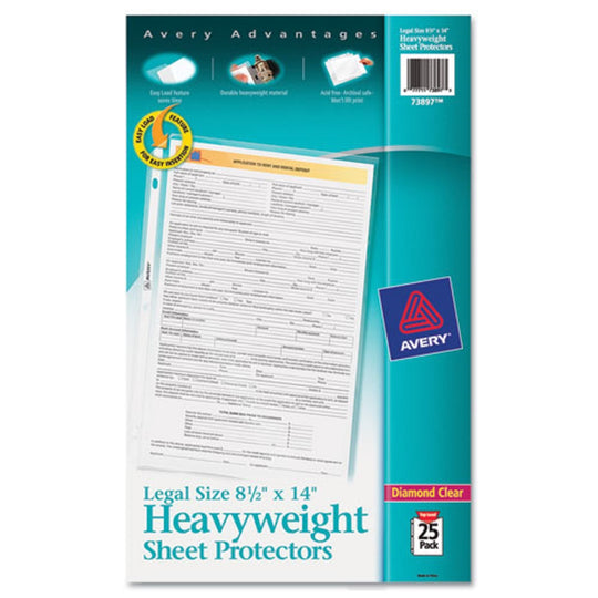 TOP-LOAD SHEET PROTECTOR - HEAVY - LEAGAL - DIAMOND CLEAR