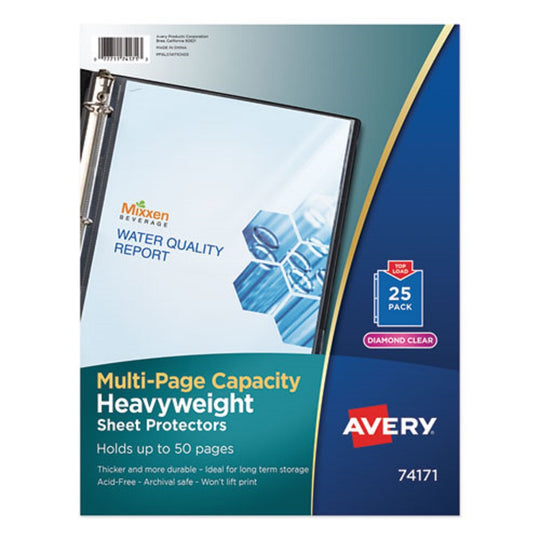 AVERY DIAMOND CLEAR MULTI-PAGE CAPACITY SHEET PROTECTORS