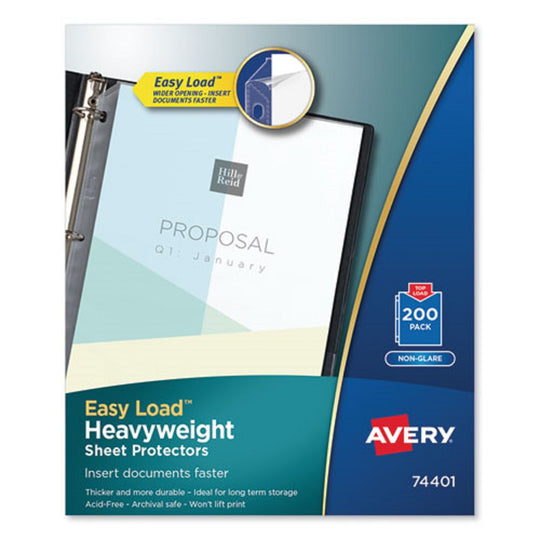 NON-GLARE HEAVYWEIGHT SHEET PROTECTORS - LETTER