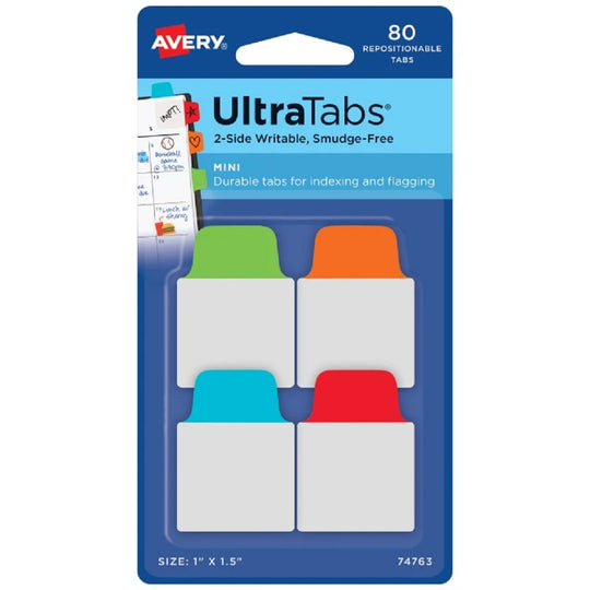 AVERY MINI ULTRA TABS - ASSORTED PRIMARY COLORS