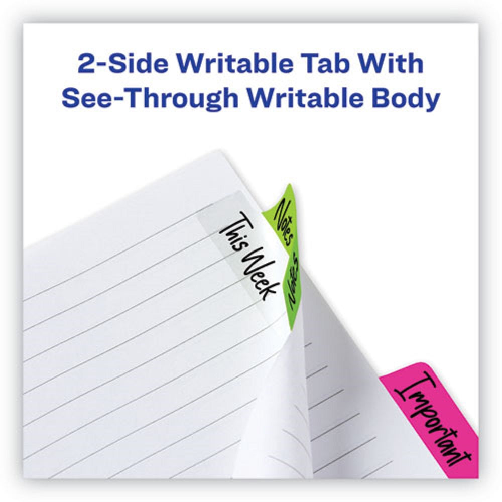 ULTRA TABS, REPOSISTIONABLE MARGIN TABS - ASSORTED NEON COLORS