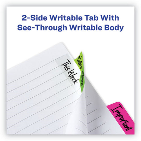 ULTRA TABS, REPOSISTIONABLE MARGIN TABS - ASSORTED NEON COLORS