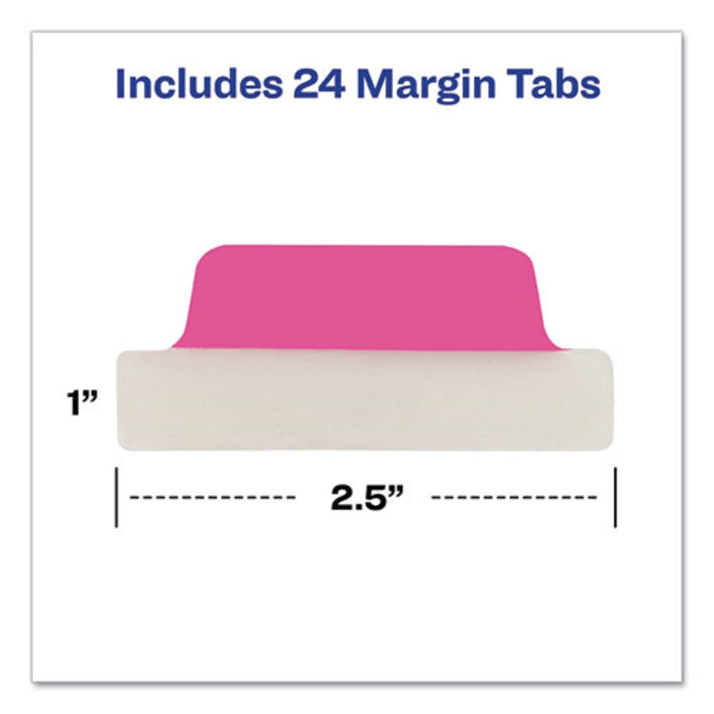 ULTRA TABS, REPOSISTIONABLE MARGIN TABS - ASSORTED NEON COLORS