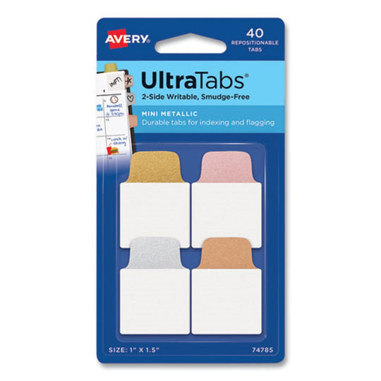 AVERY ULTRA TABS METALIC COLORSS - 2 SIDED MINI TABS