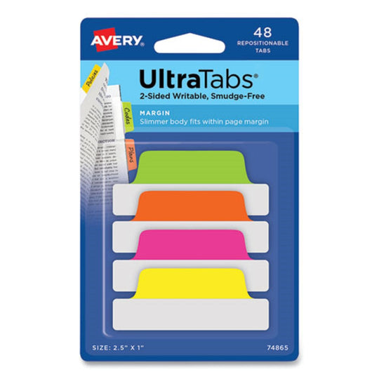 AVERY ULTRA TABS REPOSITIONALBE MARGIN TABS