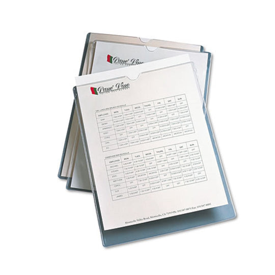 TOP LOAD CLEAR VINYL ENVELOPES W/ THUMB NOTCH - CLEAR