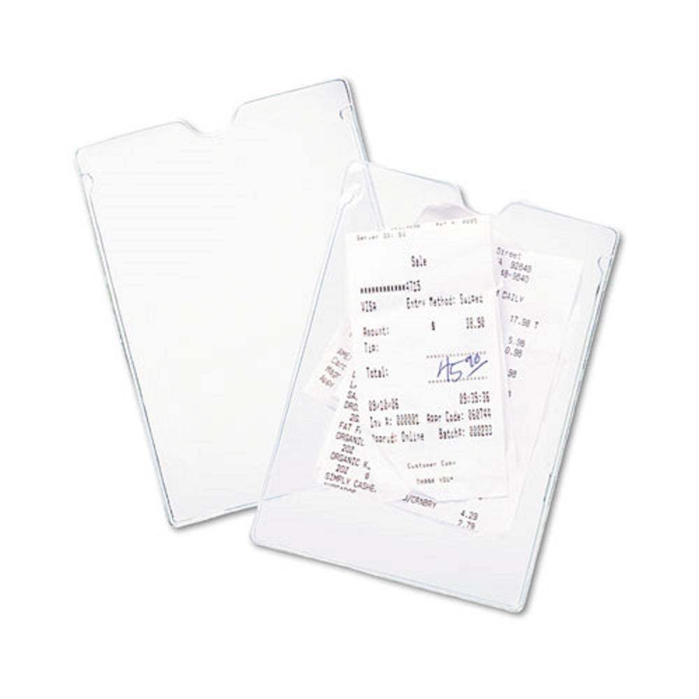 TOP LOAD VINYL ENVELOPES W/ THUMB NOTCH - CLEAR