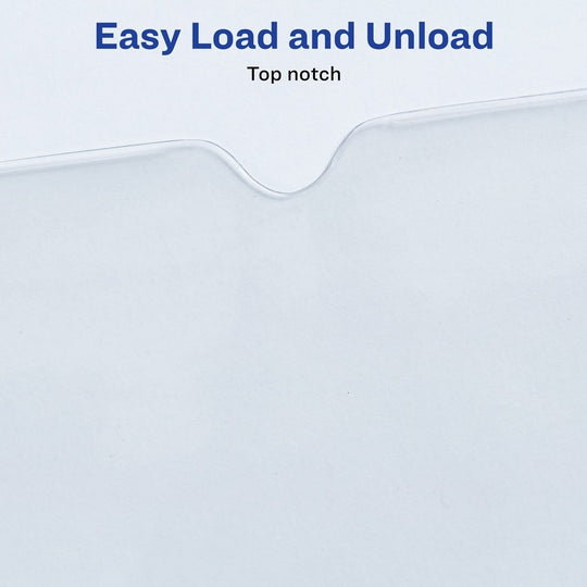 TOP LOAD VINYL ENVELOPES W/ THUMB NOTCH - CLEAR