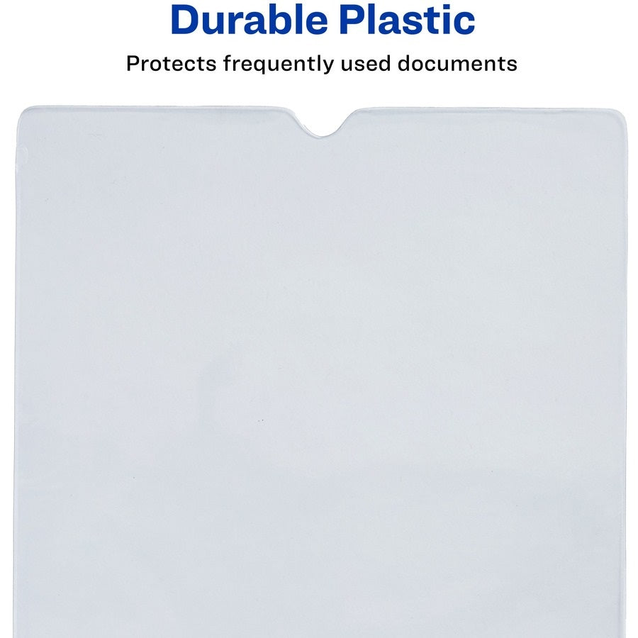 TOP LOAD VINYL ENVELOPES W/ THUMB NOTCH - CLEAR