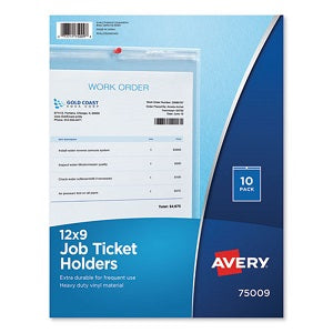 JOB TICKET HOLDERS, HEAVY GAUGE VINYL - CLEAR