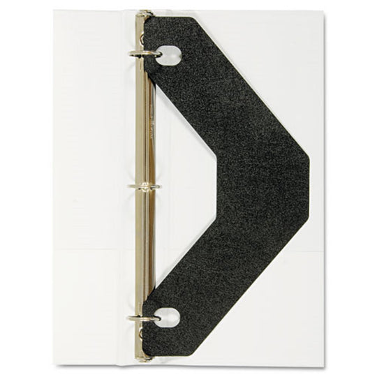 TRIANGLE SHAPED SHEET LIFTER FOR THREE-RING BINDER - BLACK