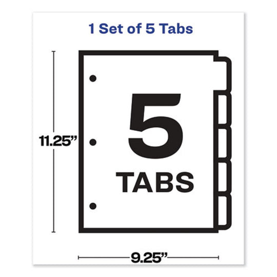 PRINT AND APPLY INDEX MAKER CLEAR LABEL SHEET PROTECTOR DIVIDERS W/ WHITE TABS