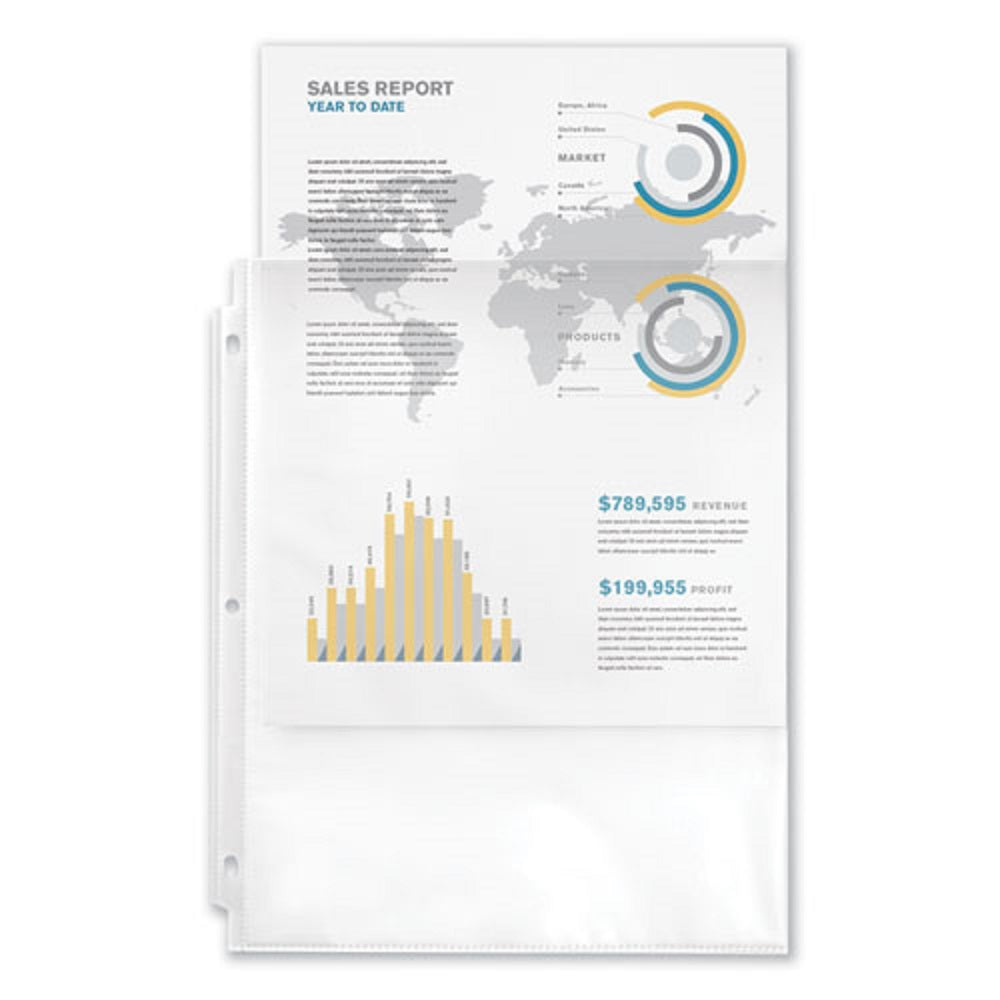 TOP LOAD RECYCLED POLYPROPYLENE SHEET PROTECTOR - SEMI CLEAR