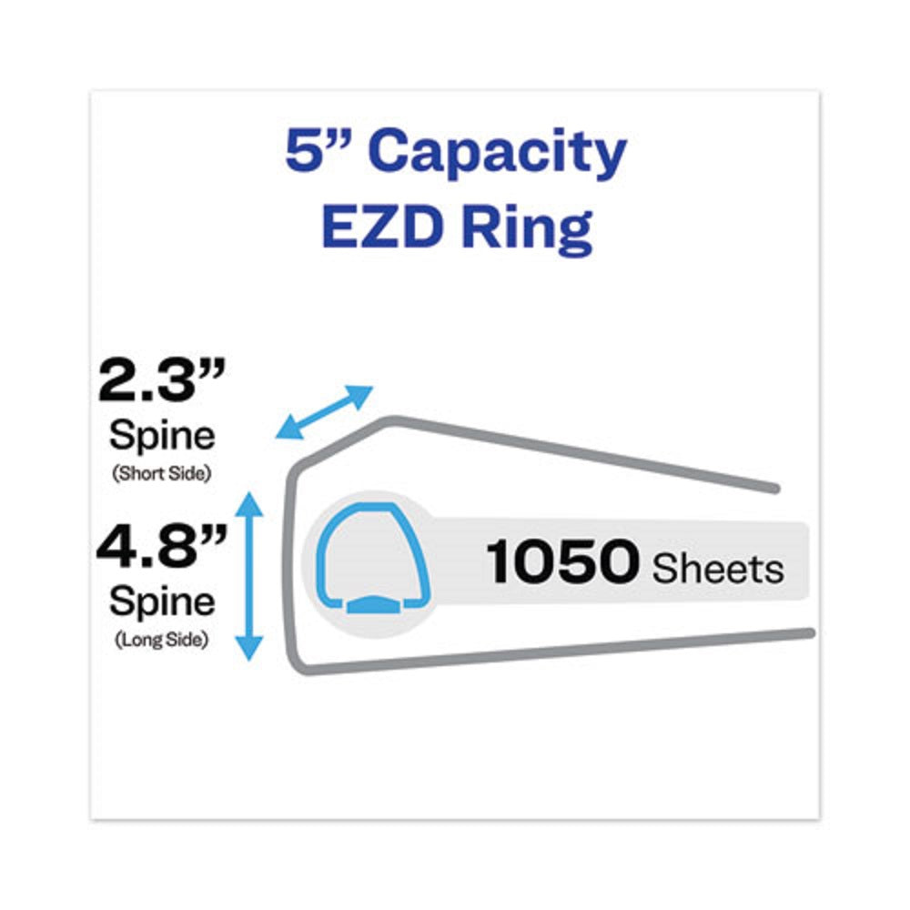 HEAVY-DUTY VIEW BINDER W/ DURAHINGE & LOCKING ONETOUCH EZD RINGS - WHITE