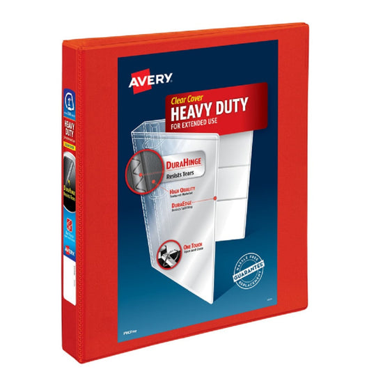 AVERY HEAVY-DUTY VIEW 3 RING BINDER - RED