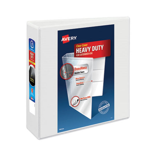 HEAVY-DUTY VIEW 3 RING BINDER - WHITE