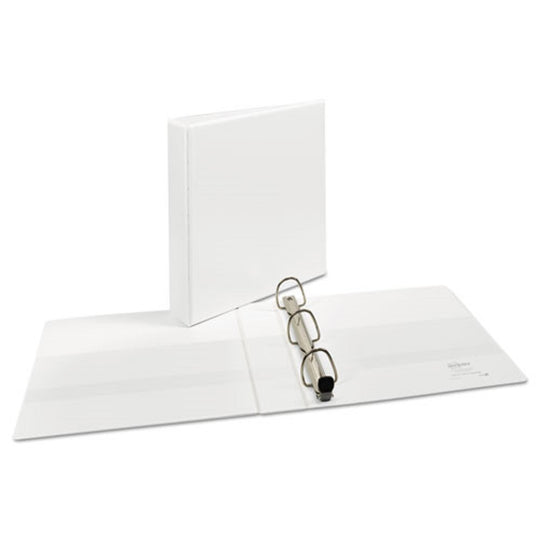 HEAVY-DUTY VIEW BINDER W/ DURAHINGE & ONE TOUCH EZD RINGS - WHITE