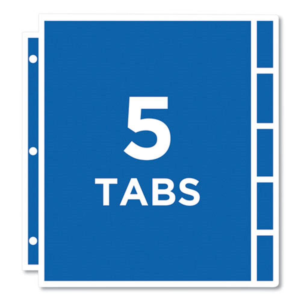 PROTECT'N TAB TOP-LOAD CLEAR SHEET PROTECTOR W/ FIVE TABS - LETTER