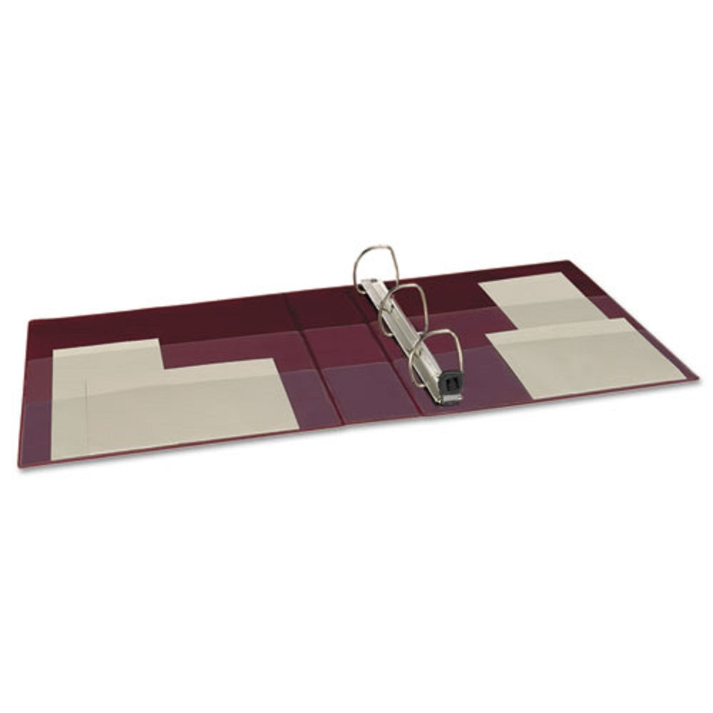 HEAVY-DUTY NON-VIEW BINDER W/ DURAHINGE & ONE TOUCH EZD RINGS - MAROON