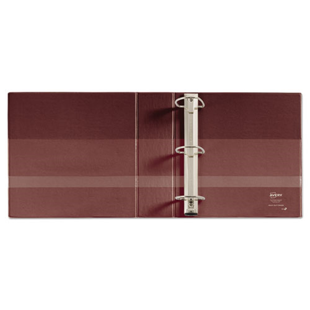 HEAVY-DUTY NON-VIEW BINDER W/ DURAHINGE & LOCKING ONE TOUCH EZD RINGS - MAROON