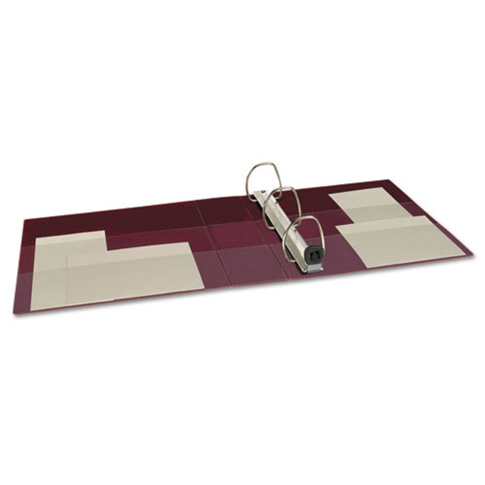 HEAVY-DUTY NON-VIEW BINDER W/ DURAHINGE & LOCKING ONE TOUCH EZD RINGS - MAROON