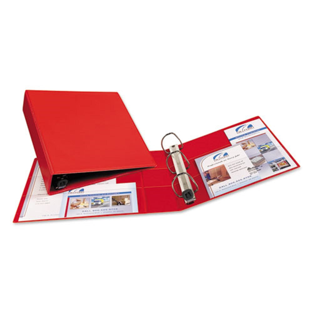 HEAVY-DUTY BINDER - ONE TOUCH RINGS - DURAHINGE - RED