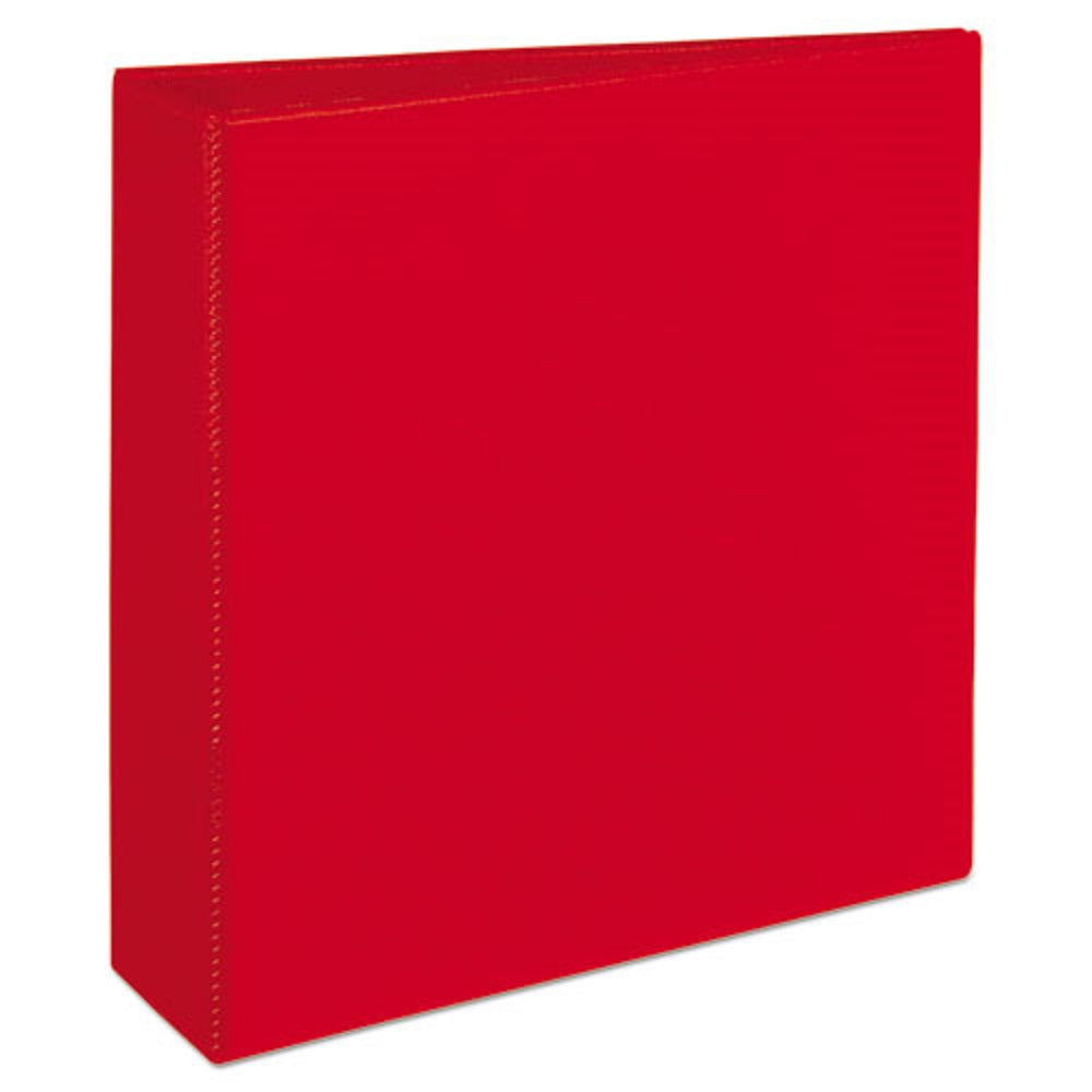 HEAVY-DUTY NON-VIEW BINDER W/ DURAHINGE & LOCKING ONE TOUCH EZD RINGS - RED