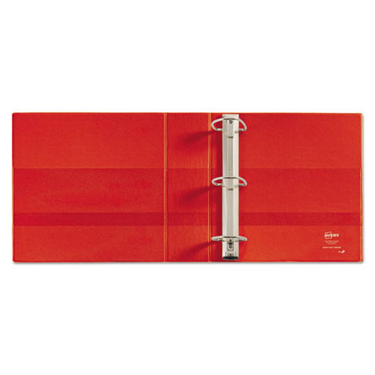 HEAVY-DUTY NON-VIEW BINDER W/ DURAHINGE & LOCKING ONE TOUCH EZD RINGS - RED