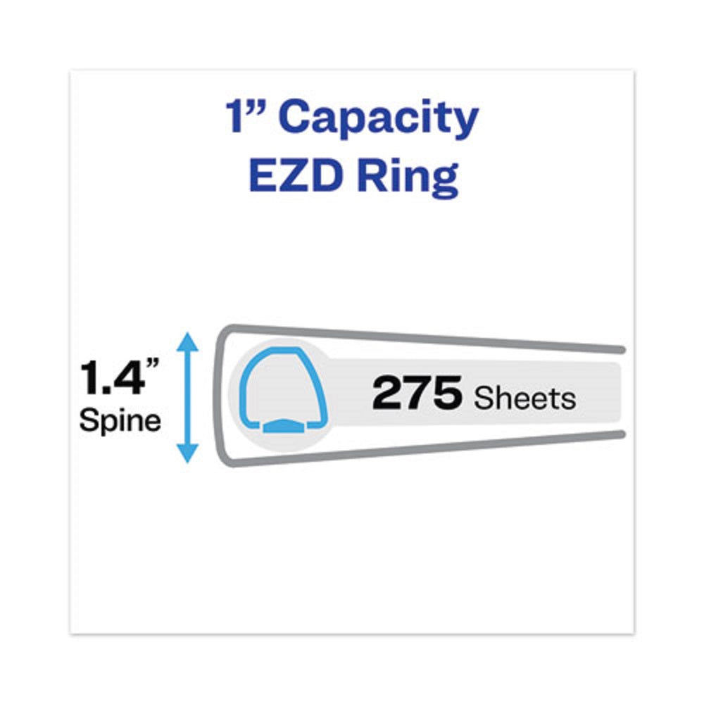 HEAVY-DUTY VIEW BINDER W/ DURAHINGE & ONE TOUCH EZD RINGS - CHARTREUSE