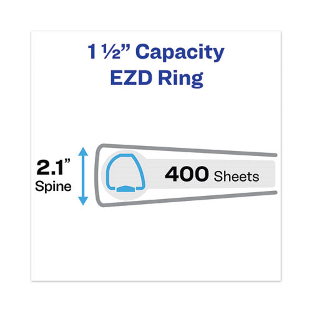 HEAVY-DUTY VIEW BINDER W/ DURAHINGE & ONE TOUCH EZD RINGS - CHARTREUSE